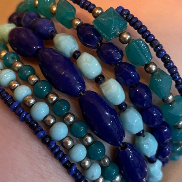 Beaded blue wrap around bracelet*buy1get1* - Picture 2 of 5